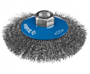 Щетка-крацовка &quot;Зубр&quot; коническая для УШМ, 115ммxM14 &quot;ПРОФЕССИОНАЛ&quot;, 35265-115_z02 — Официальный партнер ЗУБР в России