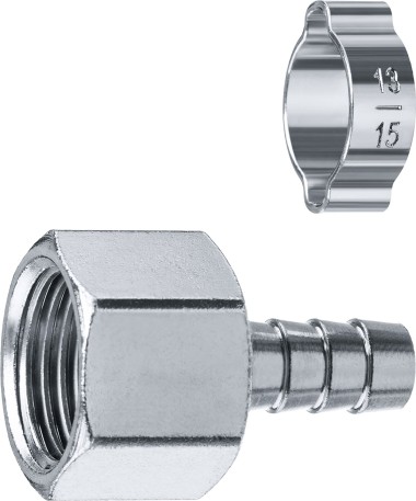 Переходник для пневмоинструмента ЗУБР 10 мм, штуцер 1/2&quot;F, с хомутом, 64923-1/2-10 Профессионал — Официальный партнер ЗУБР в России