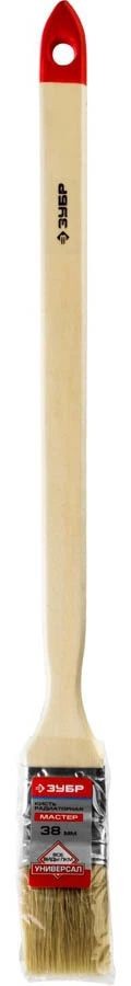 Кисть радиаторная угловая ЗУБР &quot;УНИВЕРСАЛ-МАСТЕР&quot;, светлая натуральная щетина, деревянная ручка, 38мм — Официальный партнер ЗУБР в России