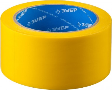 Разметочная клейкая лента, ЗУБР Профессионал 12243-50-25, цвет желтый, 50мм х 25м — Официальный партнер ЗУБР в России