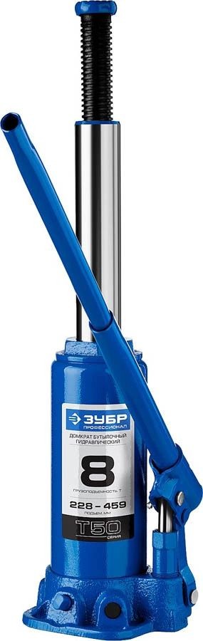 Домкрат ЗУБР &quot;ПРОФЕССИОНАЛ&quot; гидравлический бутылочный, 8т, 230-457мм 43060-8_z01 — Официальный партнер ЗУБР в России