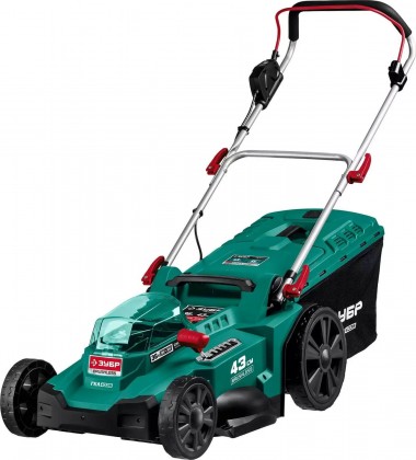 Газонокосилка бесщеточная 36В ГКЛ-4336 ЗУБР, 430мм, без АКБ, 6 ступеней кошения (25-75мм), 55л травосборник — Официальный партнер ЗУБР в России