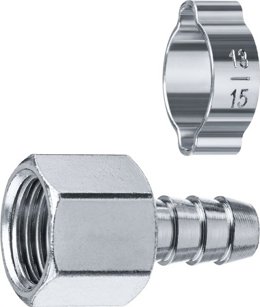 Переходник для пневмоинструмента ЗУБР 10 мм, штуцер 3/8&quot;F, с хомутом, 64923-3/8-10 Профессионал — Официальный партнер ЗУБР в России