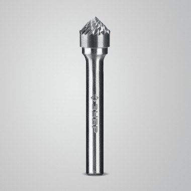 ЗУБР 10х5 мм, тип K (зенкер с вершиной 90°), хв-к 6 мм, твердосплавная борфреза, ПРОФЕССИОНАЛ (28809-10-5) — Официальный партнер ЗУБР в России