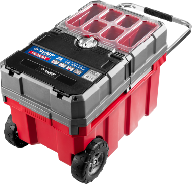 Ящик-тележка для инструмента &quot;МЕГА БОКС&quot; пластиковый, 24&quot;, ЗУБР Профессионал — Официальный партнер ЗУБР в России