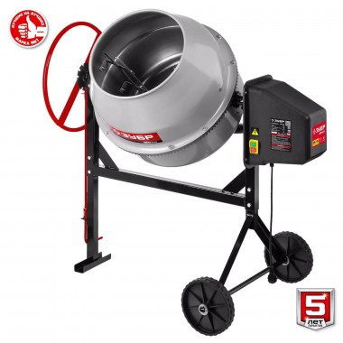 Бетономешалка (бетоносмеситель), чугунный венец, ЗУБР &quot;МАСТЕР&quot; БМЧ-120, 120л, 500Вт — Официальный партнер ЗУБР в России