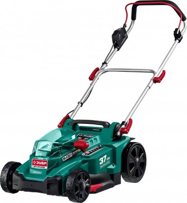 Газонокосилка бесщеточная 36В ГКЛ-3736 ЗУБР, 370мм, без АКБ, 6 ступеней кошения (25-75мм), 35л травосборник — Официальный партнер ЗУБР в России