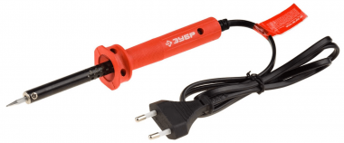 Электропаяльник ЗУБР с пластиковой рукояткой и долговечным жалом, форма конус, 220 В, 40Вт &quot;МАСТЕР&quot; 55400-40_z01 — Официальный партнер ЗУБР в России