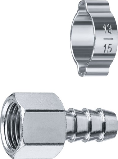 Переходник для пневмоинструмента ЗУБР 10 мм, штуцер 1/4&quot;F, с хомутом, 64923-1/4-10 Профессионал — Официальный партнер ЗУБР в России