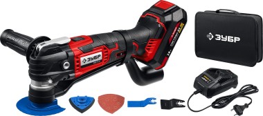 Реноватор аккумуляторный с набором насадок МФИ-18-21 ЗУБР 18 В, 1 АКБ (2Ач), сумка, Мастер — Официальный партнер ЗУБР в России