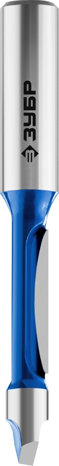 Фреза кромочная прямая со сверлом, D= 6мм, рабочая длина-19мм, хв.-8 мм, ЗУБР Профессионал — Официальный партнер ЗУБР в России