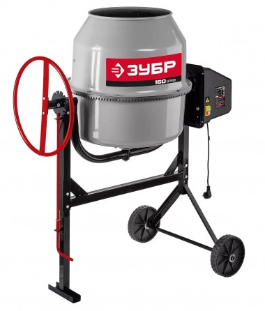 Бетономешалка (бетоносмеситель), чугунный венец, ЗУБР &quot;МАСТЕР&quot; БМЧ-160, 160л, 700Вт — Официальный партнер ЗУБР в России