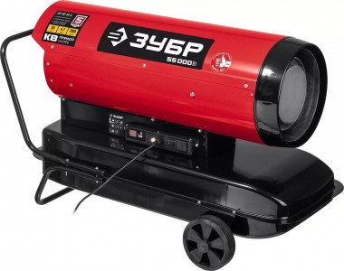 Пушка ЗУБР ДП-К8-55-Д дизельная тепловая, прямой нагрев, 55,0кВт, 1100 м.куб/час, 55,5л, терморегулятор с дисплеем, датчик уровня топлива, &quot;МАСТЕР&quot; — Официальный партнер ЗУБР в России