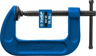 Струбцина ЗУБР &quot;ПРОФЕССИОНАЛ&quot; тип &quot;G&quot;, корпус - ковкий чугун, 75 мм, 32245-075_z02 — Официальный партнер ЗУБР в России