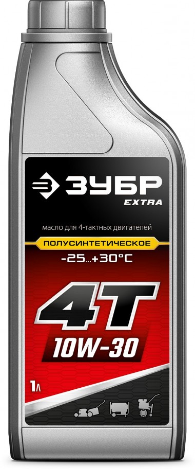Масло полусинтетическое ЗУБР для 4-тактных двигателей EXTRA 4Т-10W30 70610-1 — Официальный партнер ЗУБР в России