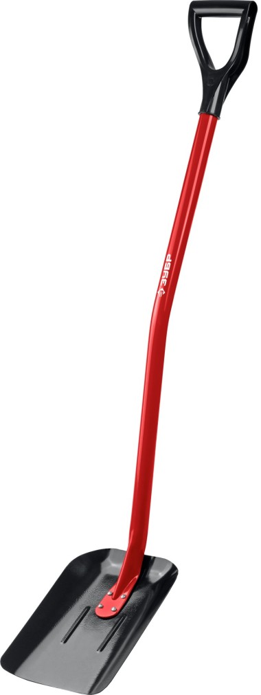 ЗУБР МАСТЕР 295х230х1200 мм, полотно 1,5 мм, закалено, стальной изогнутый черенок с рукояткой, совковая лопата, тип ЛСП (39525) — Официальный партнер ЗУБР в России