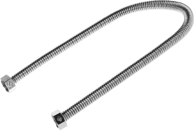 Подводка ЗУБР &quot;ЭКСПЕРТ&quot; сильфонная из нержавеющей стали, для воды, г/г (гайка-гайка), 1/2&quot;, 0,5м — Официальный партнер ЗУБР в России