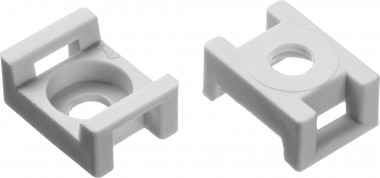 Площадка под хомут-стяжку усиленная ПХС-У белая, 16 x 23 мм, 100 шт, нейлоновая, ЗУБР — Официальный партнер ЗУБР в России