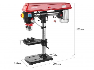 Радиально-сверлильный станок, ЗУБР ЗСС-550, 550Вт, 5ск, патрон 16мм, ход 100мм, посадка В16(МТ2), безоп. выкл-ль, тиски 75х75мм,от шпин.до основ.550мм — Официальный партнер ЗУБР в России