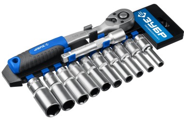 Набор торцовых головок ТРУ-12М ЗУБР 12 шт., 27651-H12 Профессионал — Официальный партнер ЗУБР в России