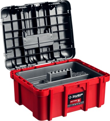Ящик для инструмента ЗУБР 420 х 205 х 330 мм (16&quot;), пластиковый, &quot;ИСТРА-16&quot; 38132-16_z01 — Официальный партнер ЗУБР в России