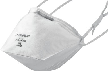 Плоская полумаска фильтрующая ЗУБР класс защиты FFP1, 11172 — Официальный партнер ЗУБР в России