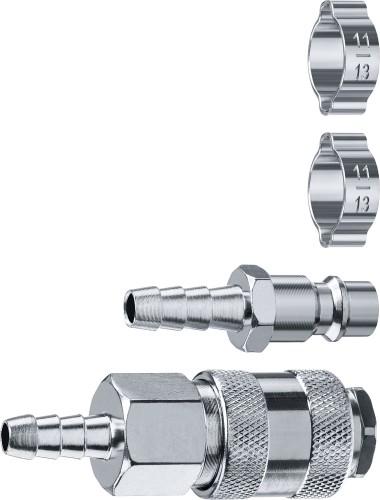 Набор переходников с хомутами ЗУБР 8 мм, 64920-08-H Профессионал — Официальный партнер ЗУБР в России