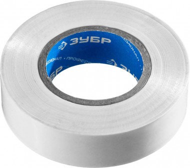 ЗУБР Электрик-20 Изолента ПВХ, напряжение до 6000В, не поддерживает горение, 20м (0,16x19мм), белая — Официальный партнер ЗУБР в России
