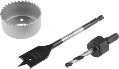 Набор ЗУБР &quot;ЭКСПЕРТ&quot; для врезки замков, коронка по дереву 54мм, державка с центр. сверлом, перьевое сверло 22мм, 3 предм., 2954-54-H3_z01 — Официальный партнер ЗУБР в России