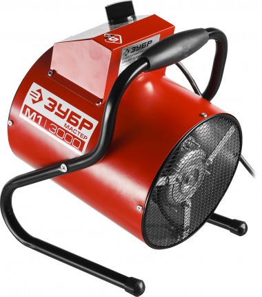 Пушка тепловая КОМПАКТ, ЗУБР ЗТП-М1-3000, круглая, электрическая, гладкий нерж ТЭН, двойные стенки (термос), термостат, 3/1,5 кВт, 220 В — Официальный партнер ЗУБР в России