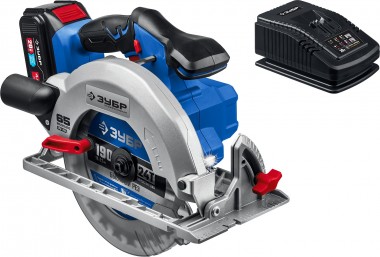 Пила циркулярная ЗУБР &quot;ПРОФЕССИОНАЛ&quot; в сумке, 20В, бесщеточная, 1 АКБ (4Ач) CPB-190-41 — Официальный партнер ЗУБР в России