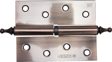 Петля дверная разъемная ЗУБР &quot;ЭКСПЕРТ&quot;, 1 подшипник, цвет латунь (PB), правая, с крепежом, 100х75х2,5мм, 2 шт — Официальный партнер ЗУБР в России