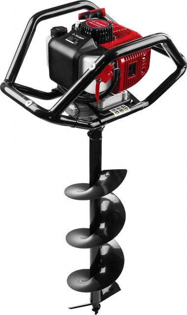 Мотобур (бензобур) со шнеком, d=60-250 мм, 52 см3, 2 оператора, ЗУБР МБ2-250 Н — Официальный партнер ЗУБР в России