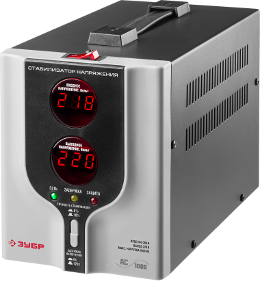 ЗУБР АС 1000 профессиональный стабилизатор напряжения 1000 ВА, 140-260 В, 8% — Официальный партнер ЗУБР в России