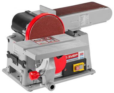 Станок шлифовальный, ЗУБР ЗШС-500, лента 100x914 мм, диск 150 мм, 2950 об/мин, 500 Вт — Официальный партнер ЗУБР в России