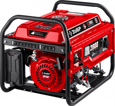 Бензиновый генератор с электростартером 2800 Вт, ЗУБР &quot;МАСТЕР&quot; СБ-2800Е — Официальный партнер ЗУБР в России