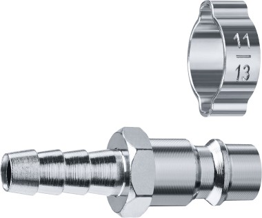 Переходник быстросъемный для пневмоинструмента ЗУБР 8 мм штуцер-рапид штуцер, с хомутом, 64918-08 Профессионал — Официальный партнер ЗУБР в России