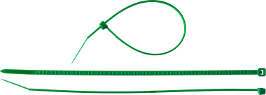 Кабельные стяжки зеленые КС-З1, 4.8 x 400 мм, 100 шт, нейлоновые, ЗУБР Профессионал — Официальный партнер ЗУБР в России