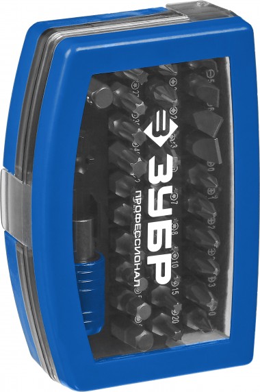 Набор ЗУБР: Биты &quot;ПРО-32&quot;, CR-Mo, в боксе — Официальный партнер ЗУБР в России