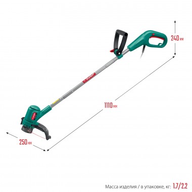 Триммер электрический, ЗУБР ТСН-26-400, ш/с 260мм, леска 1,6мм, ав­то­ма­ти­че­ская, 400Вт — Официальный партнер ЗУБР в России