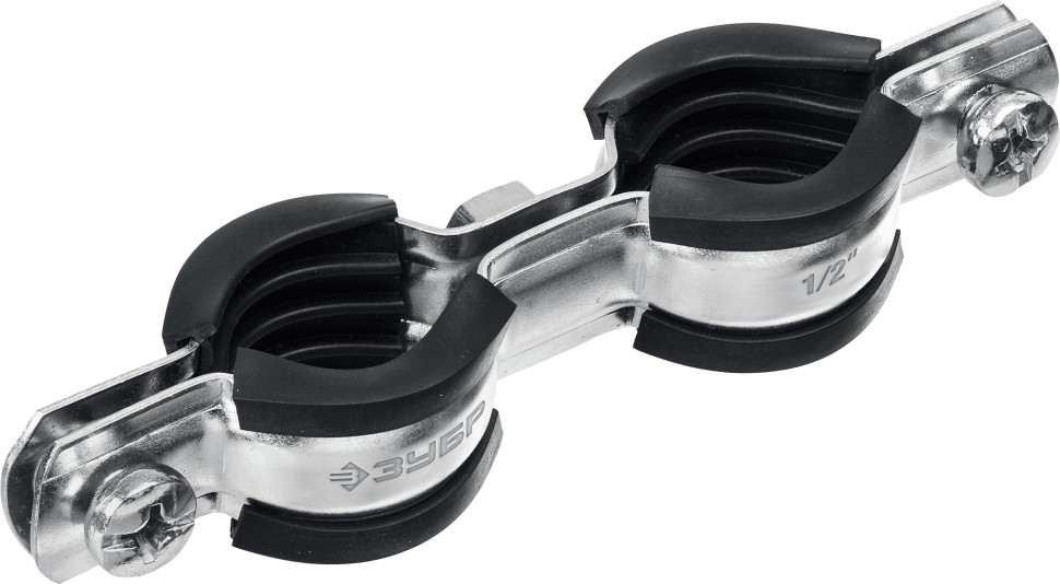 Двойной трубный хомут оцинкованный ЗУБР 8 шт, 1/2", 37890-20-24 фото 1 — Официальный партнер ЗУБР в России