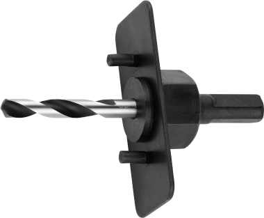 Державка ЗУБР &quot;ЭКСПЕРТ&quot; с центрирующим сверлом и опорным основанием для коронок по дереву, 32-127мм, 29558_z01 — Официальный партнер ЗУБР в России