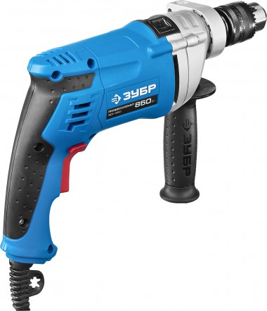 Дрель удар, ЗУБР Профессионал ЗДУ-850 ЭРММ2, реверс, мет. корпус редуктора, патрон 13 мм, реверс, 0-2800 об/мин, 0-44800 уд/мин, 850 Вт — Официальный партнер ЗУБР в России