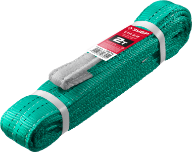 Строп текстильный петлевой ЗУБР зеленый 43552-2-2 — Официальный партнер ЗУБР в России