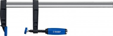 Струбцина ЗУБР &quot;ПС-500/120&quot;, тип &quot;F&quot;, двухкомпонентная ручка, стальная закаленная рейка, 120х500мм, ПРОФЕССИОНАЛ 32155-120-500_z01 — Официальный партнер ЗУБР в России