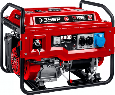 Бензиновый генератор с электростартером, 8000 Вт, ЗУБР &quot;МАСТЕР&quot; СБ-8000Е — Официальный партнер ЗУБР в России