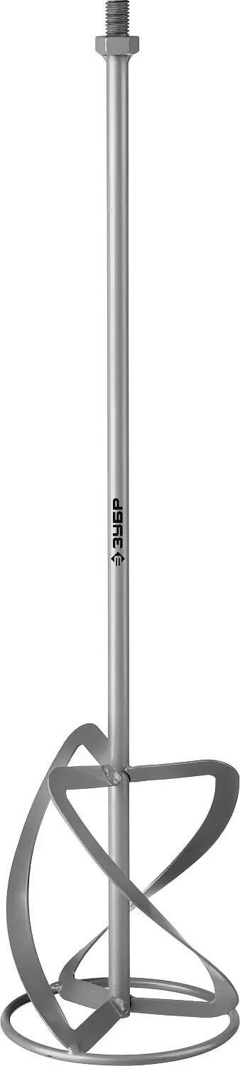 Насадка для миксера ЗУБР МНЛ-140 для лёгких растворов, перемешивание сверх­у-в­низ, М14, d=140мм, 590мм &mdash; Официальный партнер ЗУБР в России