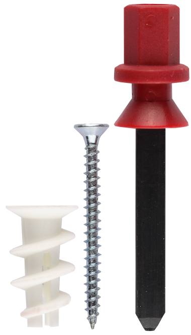 Дюбель нейлоновый, тип &quot;Дрива&quot;, для гипсокартона в комплекте с установочной насадкой для дрели, с оцинкованным саморезом, 23 мм, 8 шт, ЗУБР — Официальный партнер ЗУБР в России