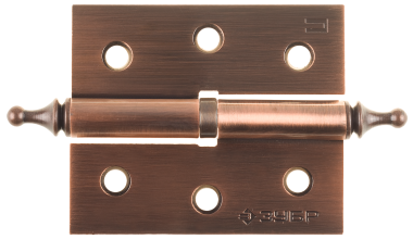 Петля дверная разъемная ЗУБР &quot;ЭКСПЕРТ&quot;, 1 подшипник, цвет мат. никель (PN), правая, с крепежом, 75х63х2,5мм,2шт — Официальный партнер ЗУБР в России