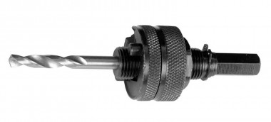 Державка для коронок биметаллических, жёсткие штифты, пружинная муфта, шестигранный хвостовик, 32-152мм, 5/8&quot;, ЗУБР,  29532_z01 — Официальный партнер ЗУБР в России